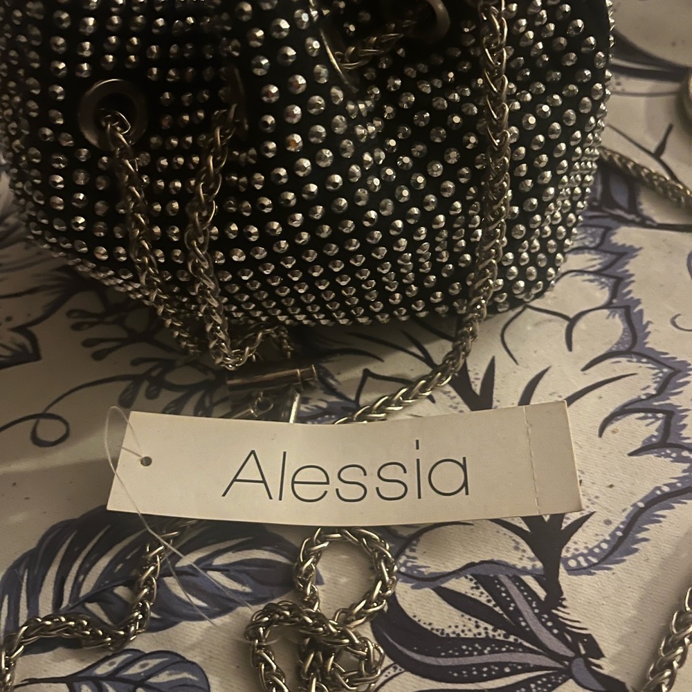 Alessi Black Studded Mini Bag